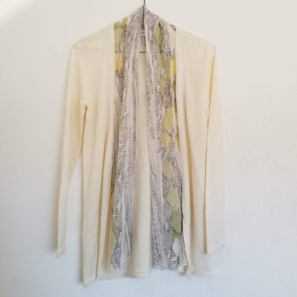 NEW Soft Surroundings Silk Trim Wool Open Cardigan - Picture 3 of 7